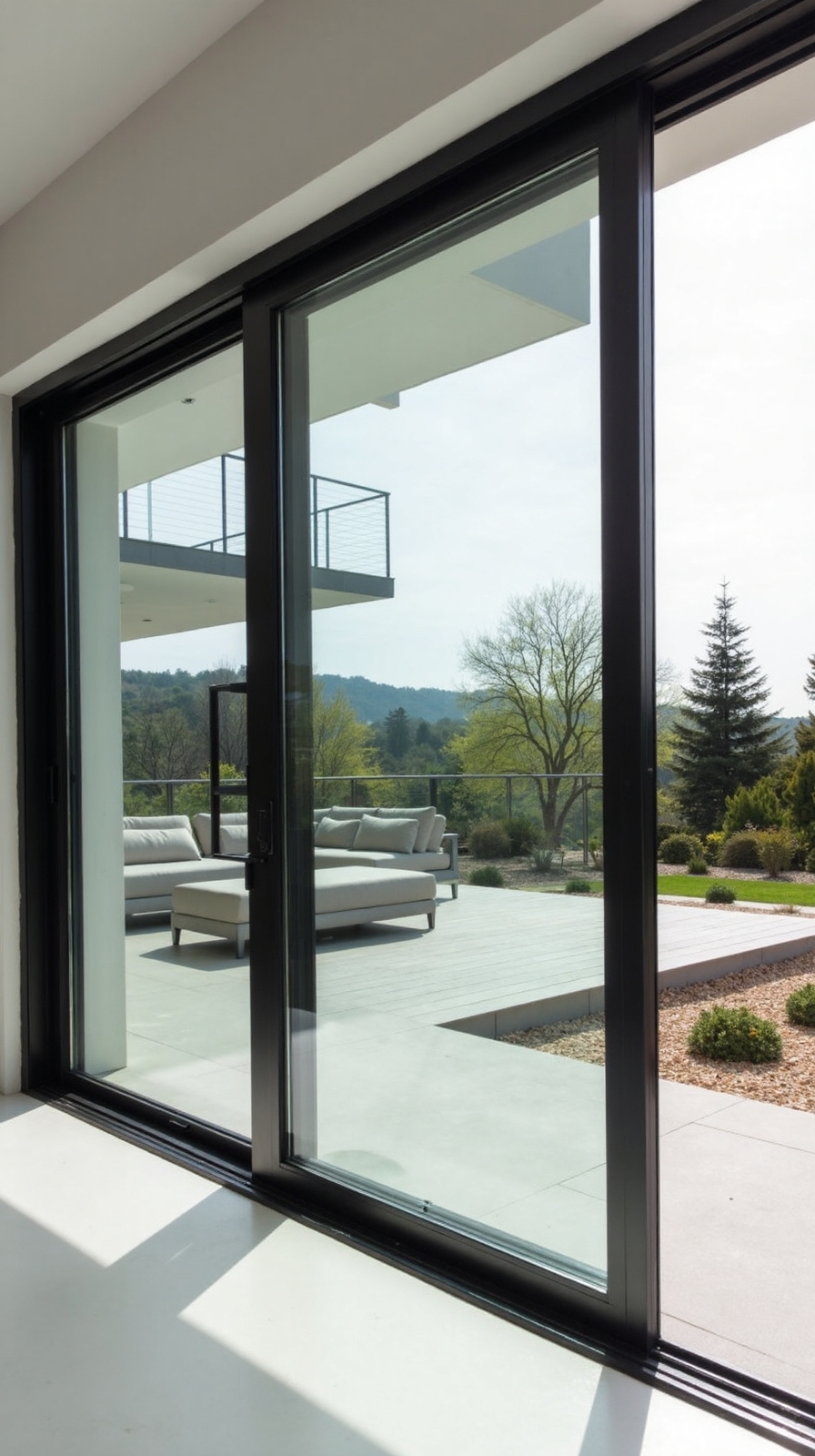 sleek minimalist contemporary architectural display