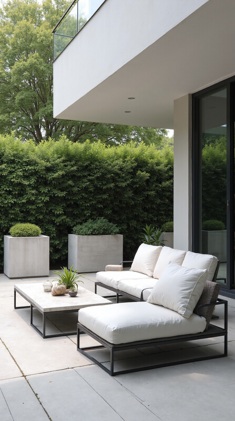 sleek minimalist contemporary serene