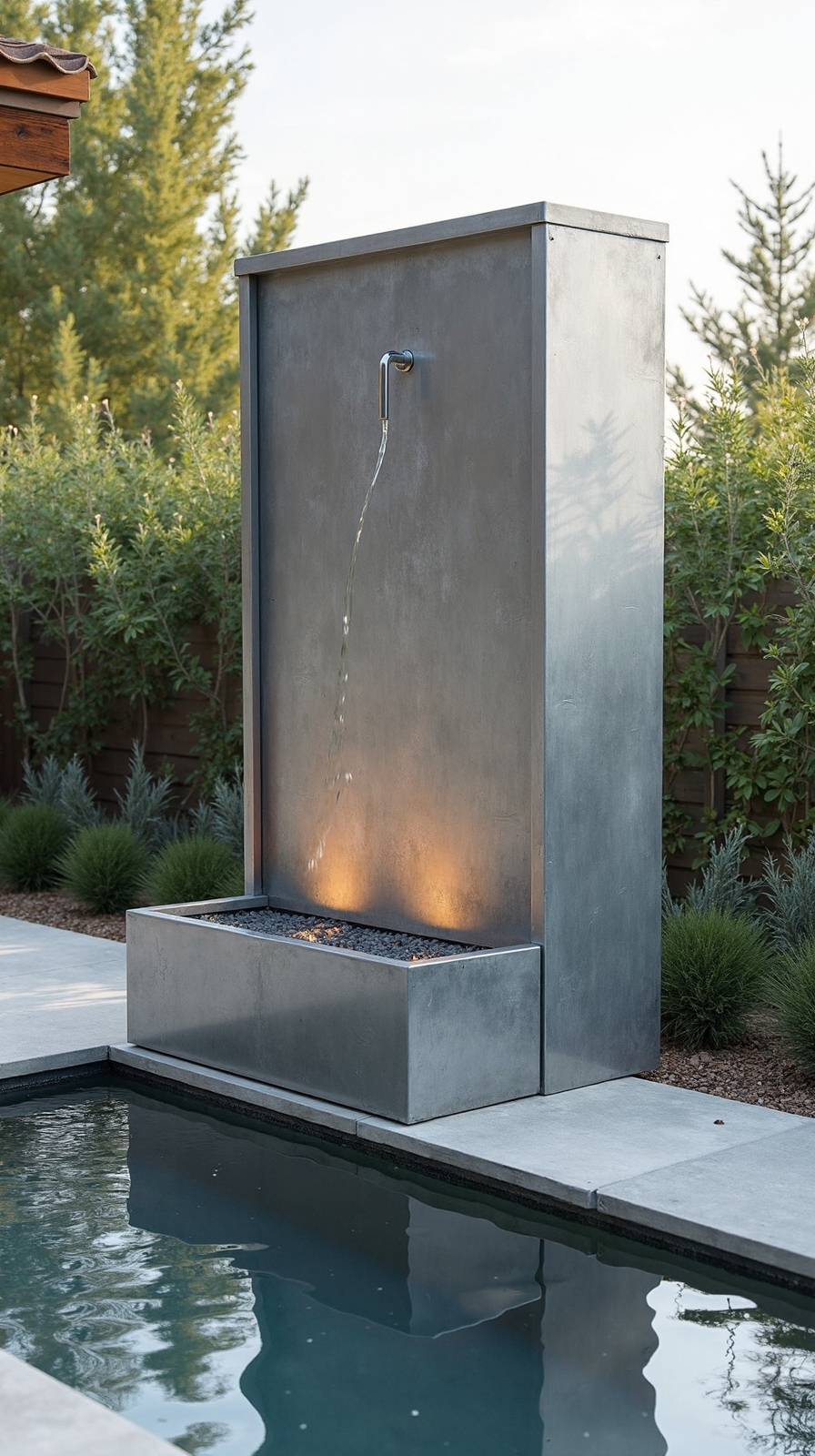 sleek modern budget friendly water feature