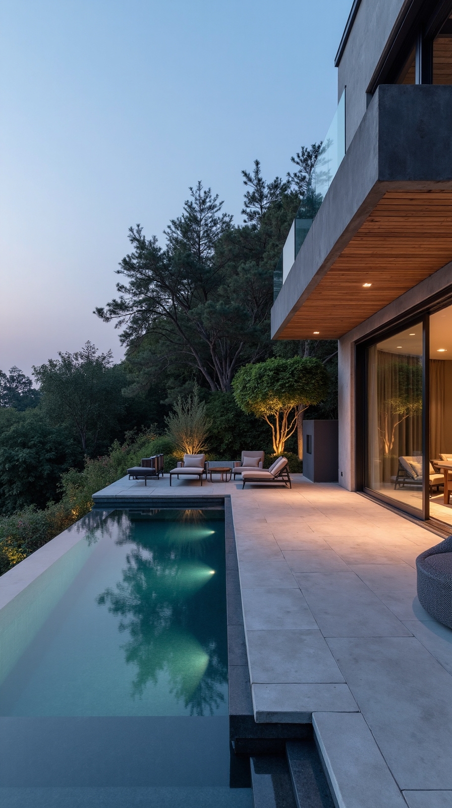 sleek modern seamless dramatic