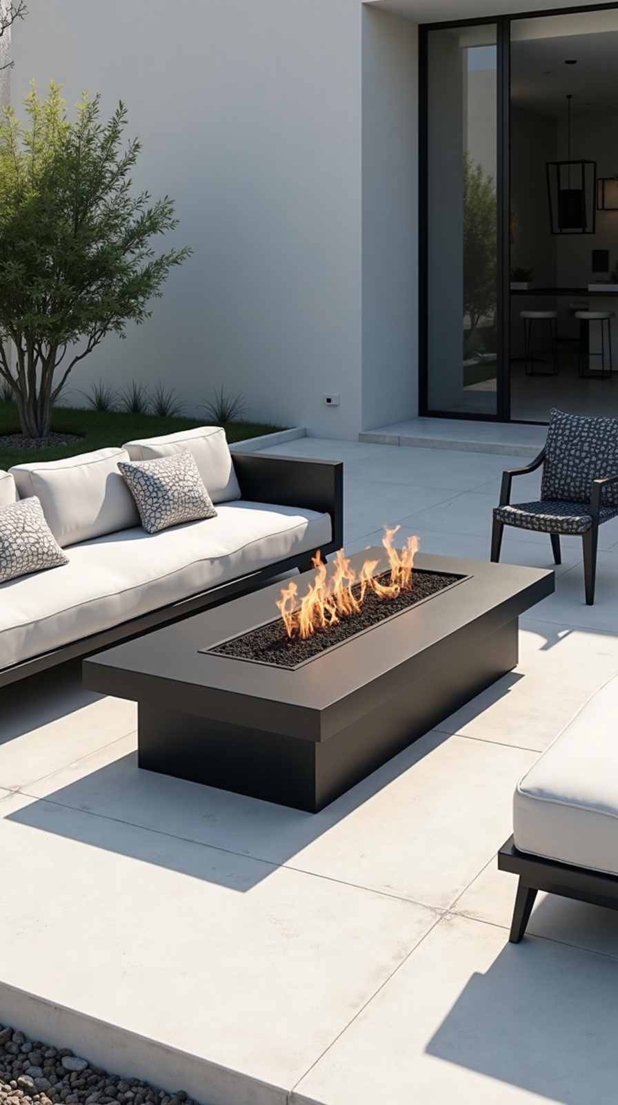 sleek sculptural cohesive year round entertaining