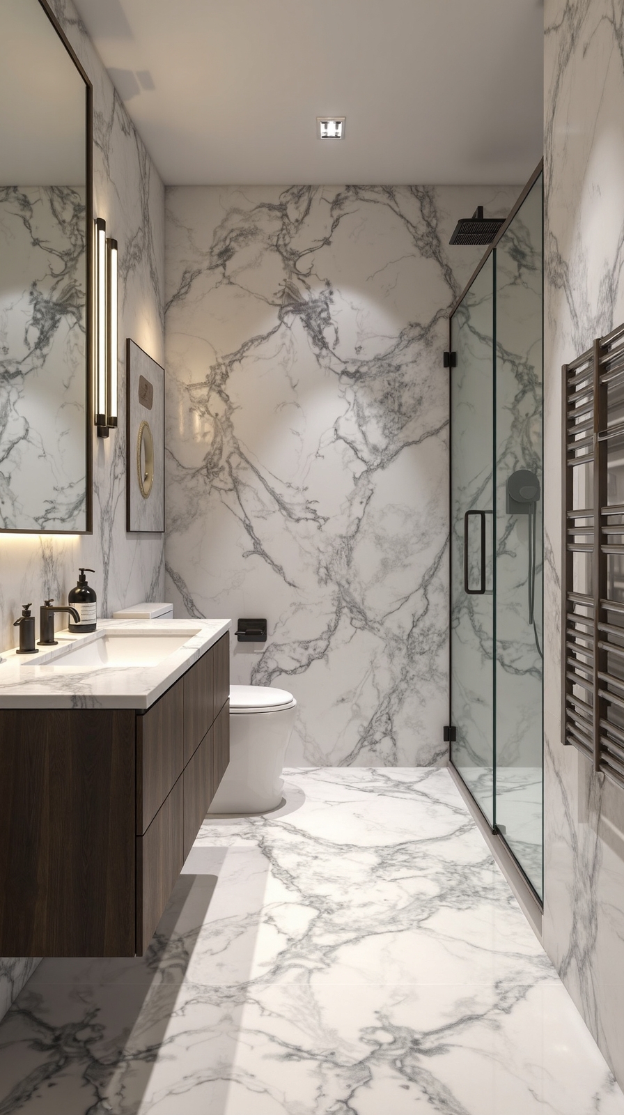 sleek spacious minimalist bathroom sanctuary