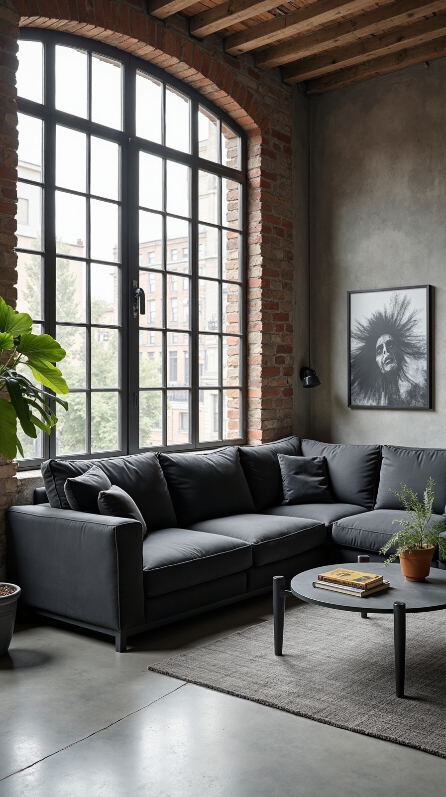 sleek urban sophistication with natural accents