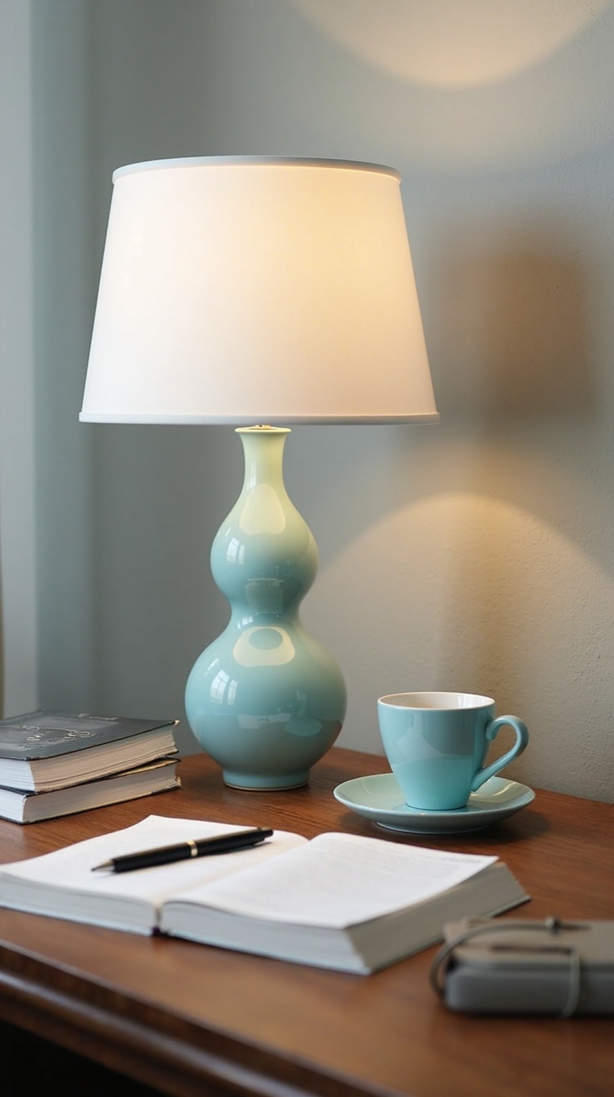 soft blue task lighting