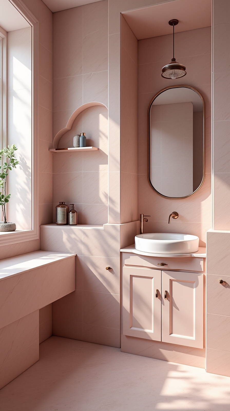 soft feminine bathroom design ideas