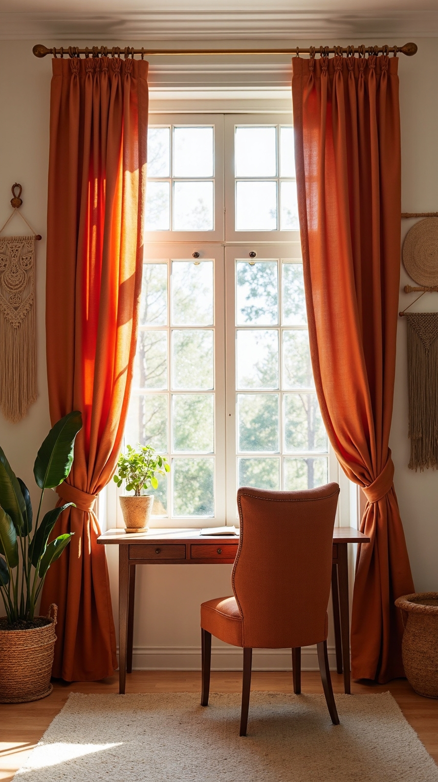 soft flowing boho curtain atmosphere