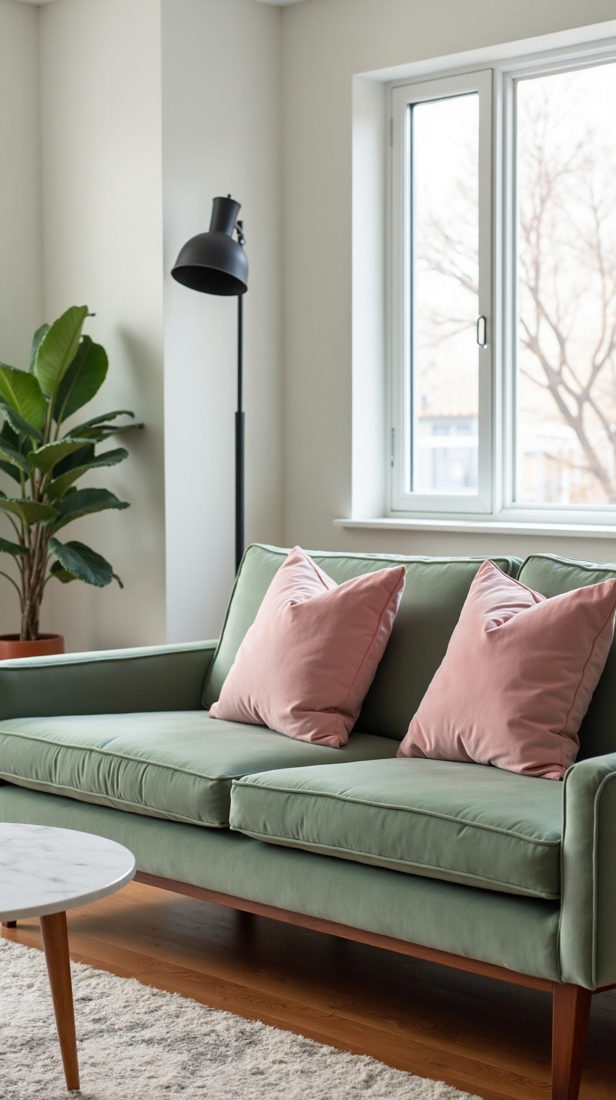 soft sophisticated sage green sofa