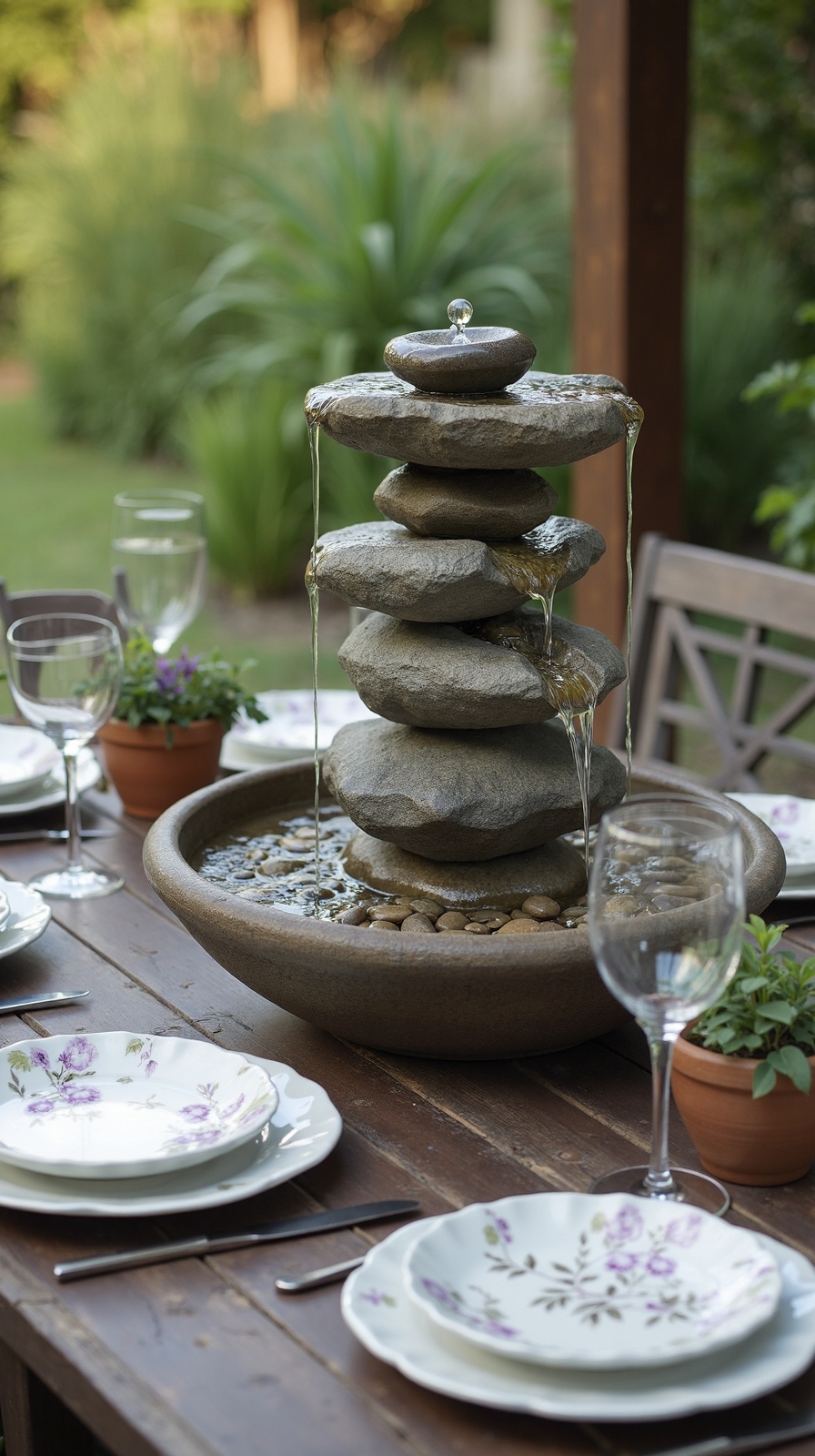 soothing natural customizable outdoor centerpiece