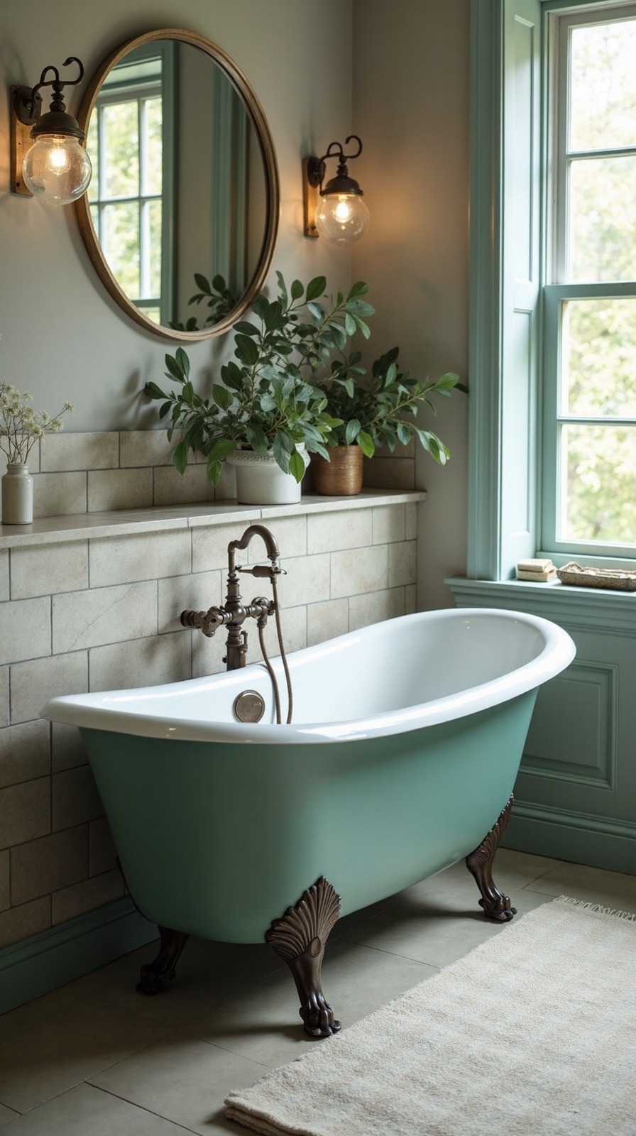 soothing vintage clawfoot tub centerpiece