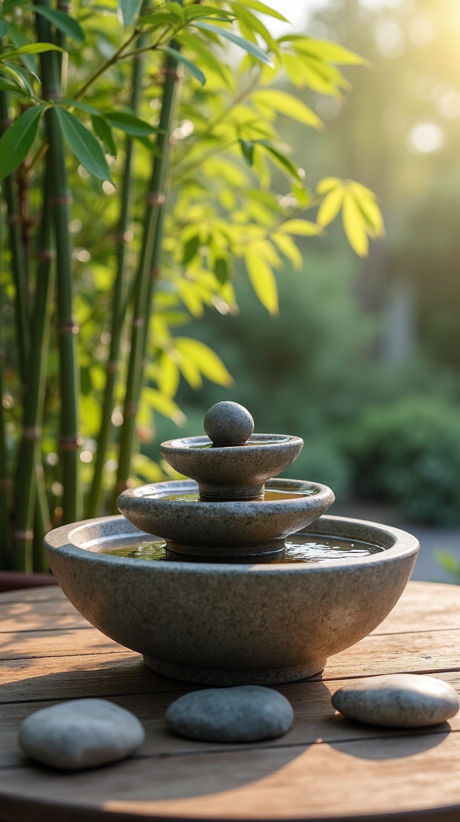 soothing zen water fountain experience