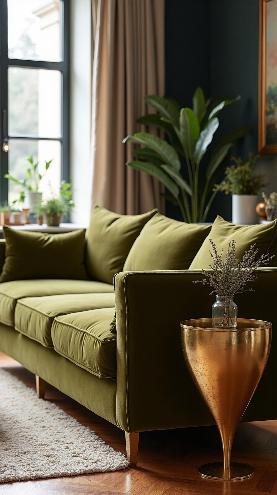 sophisticated brass and gold accents