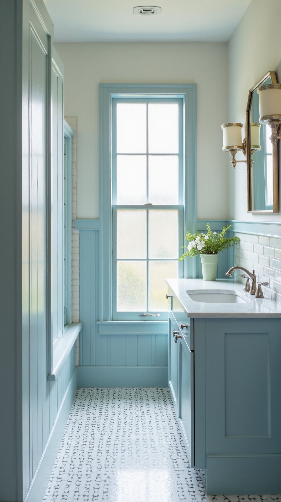 sophisticated coastal rustic bathroom wainscoting