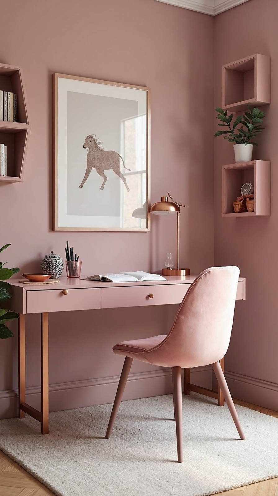 sophisticated feminine elegance inspiring workspace