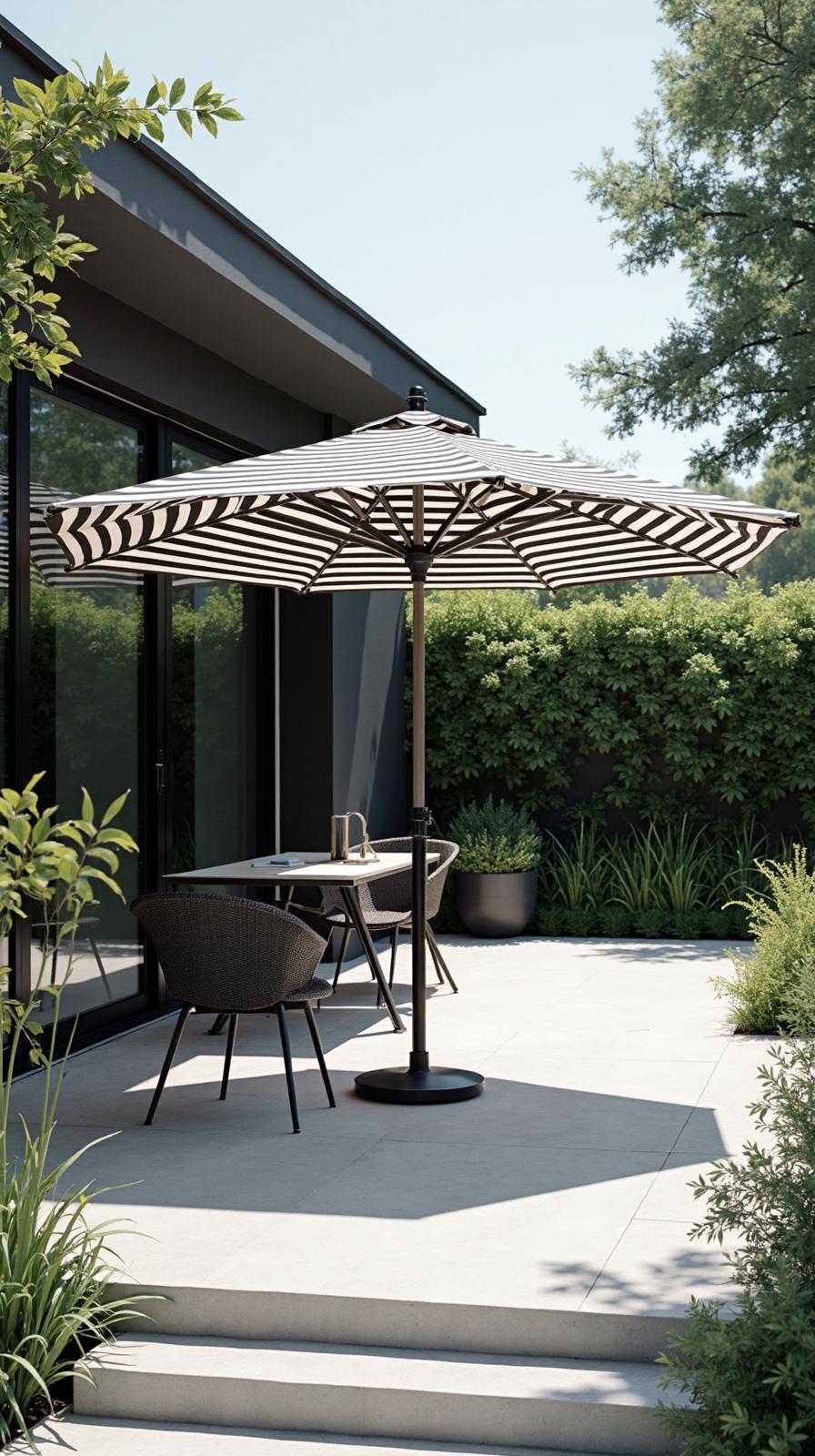 sophisticated functional streamlined timeless patio shades