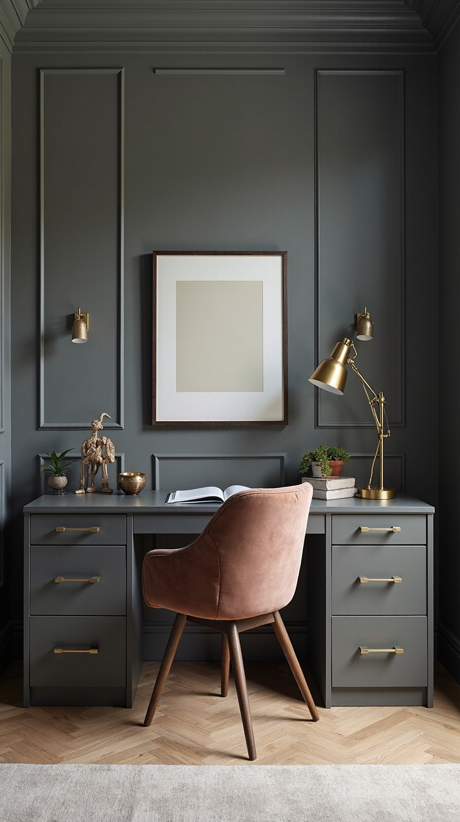 sophisticated industrial home office elegance