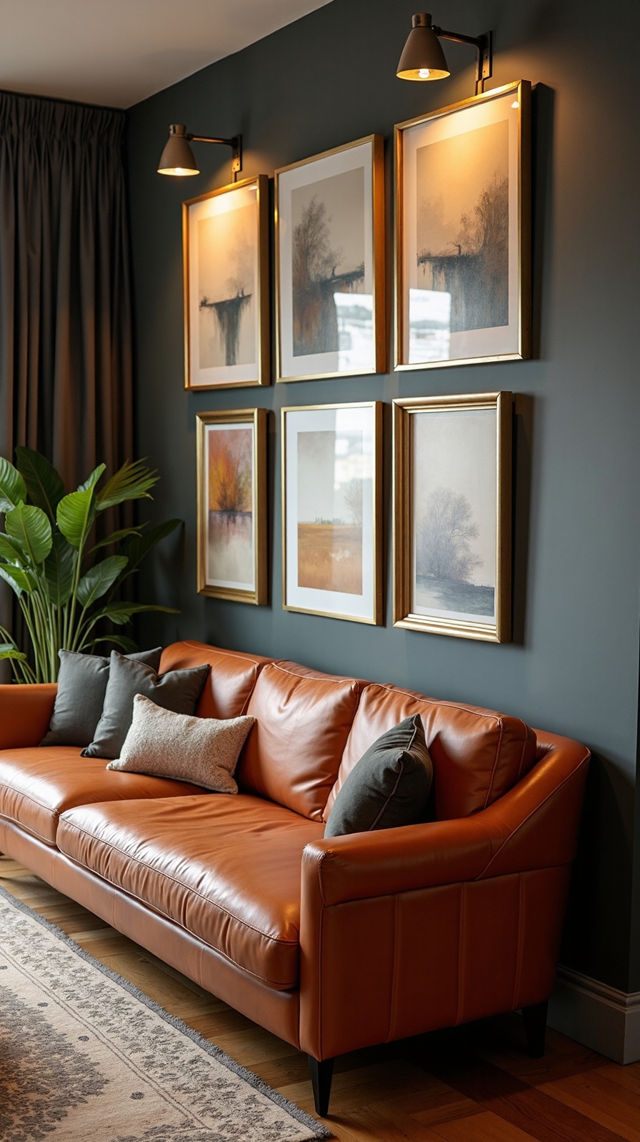 sophisticated minimalist gallery wall display