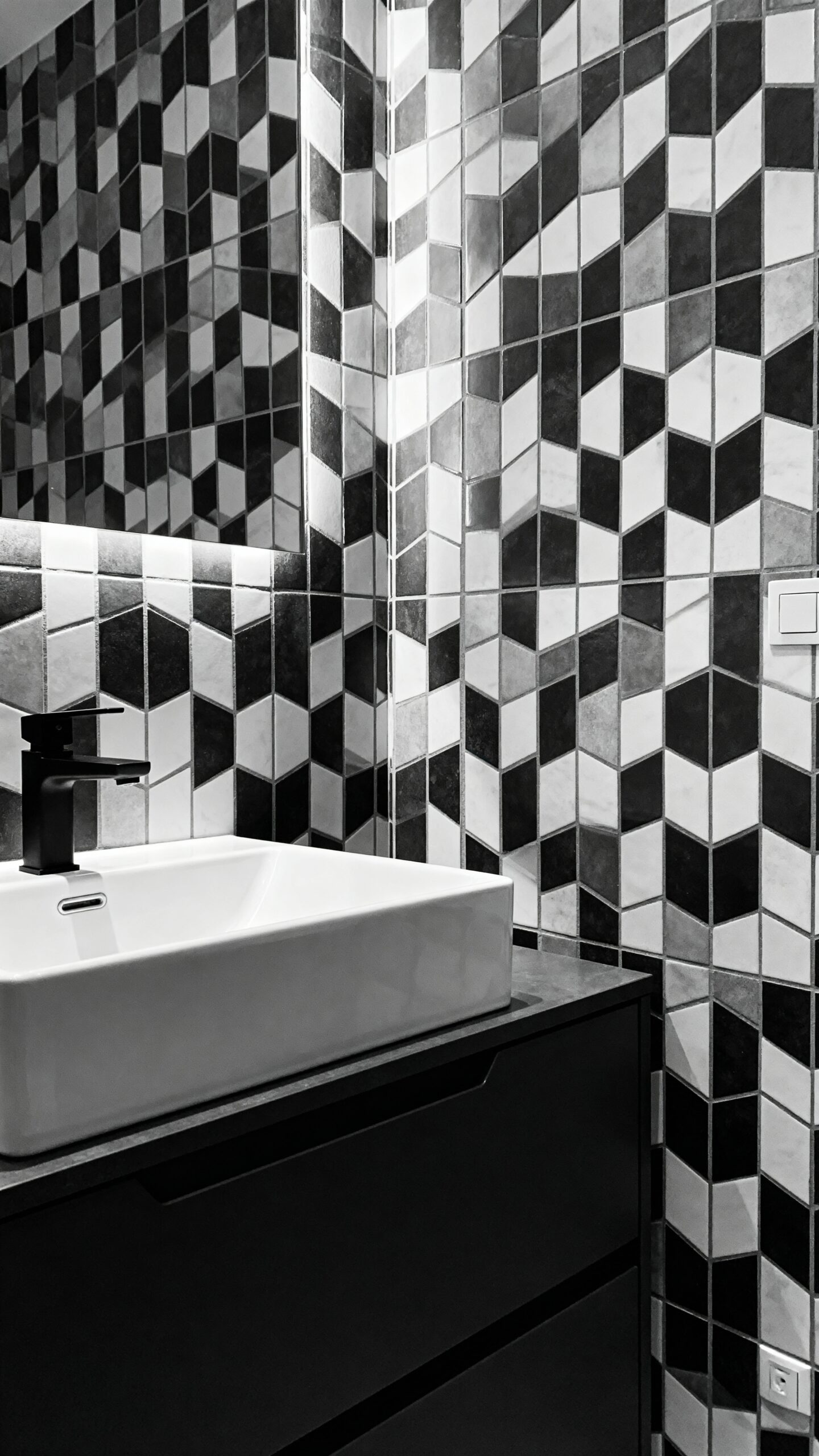 sophisticated monochrome tile compositions