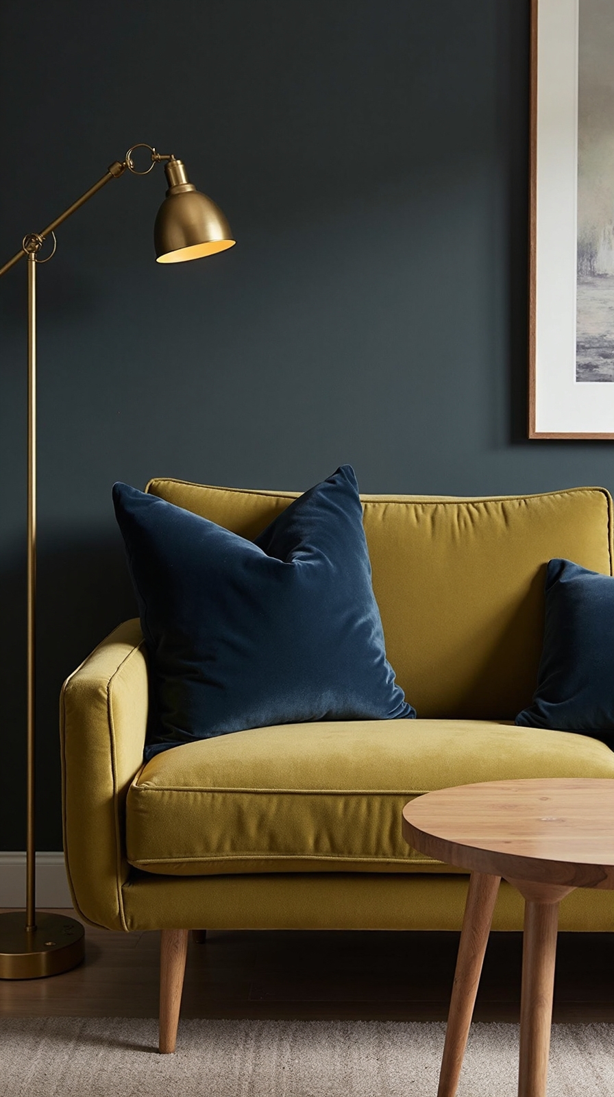 sophisticated navy and charcoal contrast