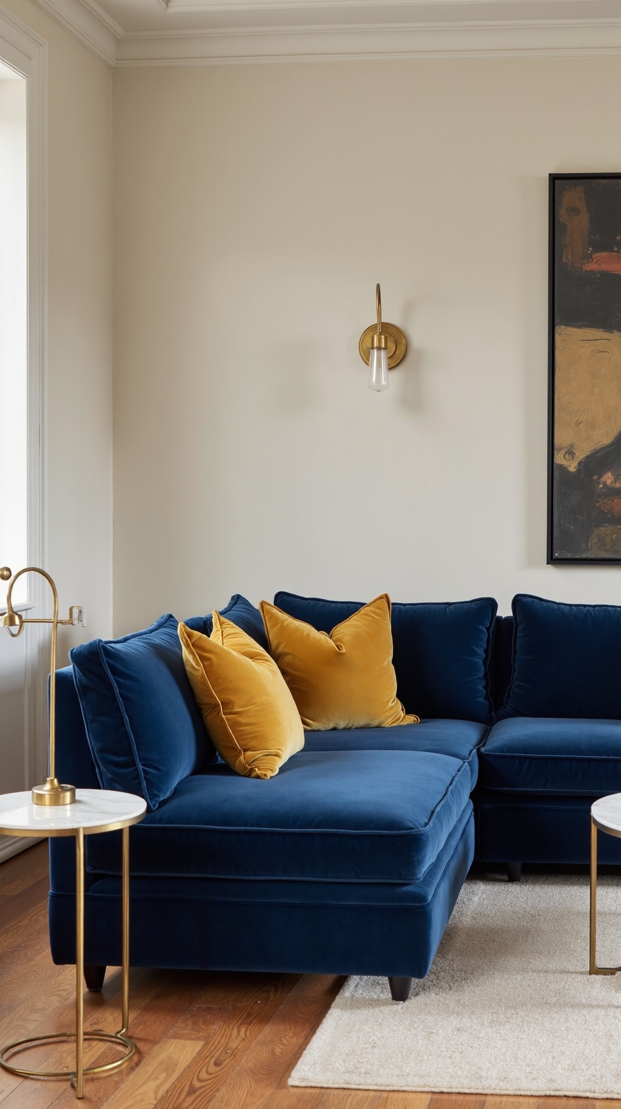 sophisticated navy velvet with metallic accents