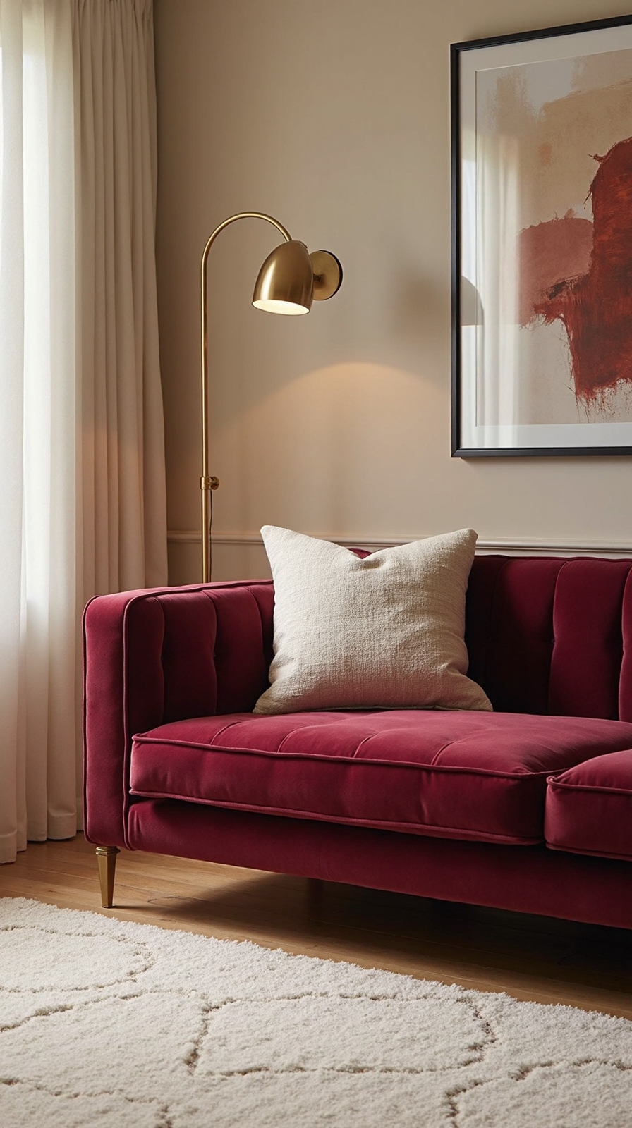 sophisticated neutral backdrop for bold accent