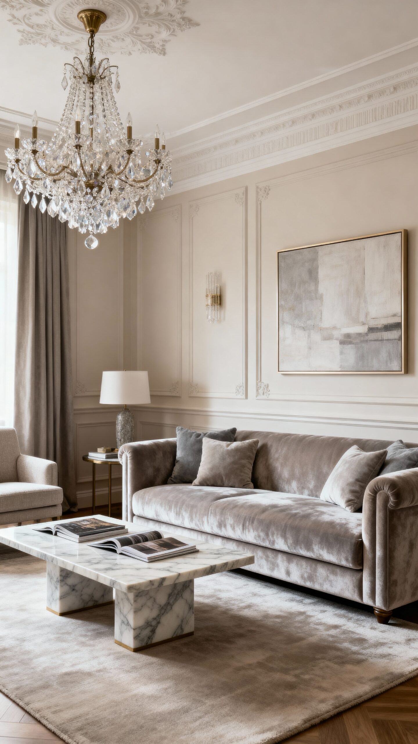 sophisticated neutral color palette enhances spatiality