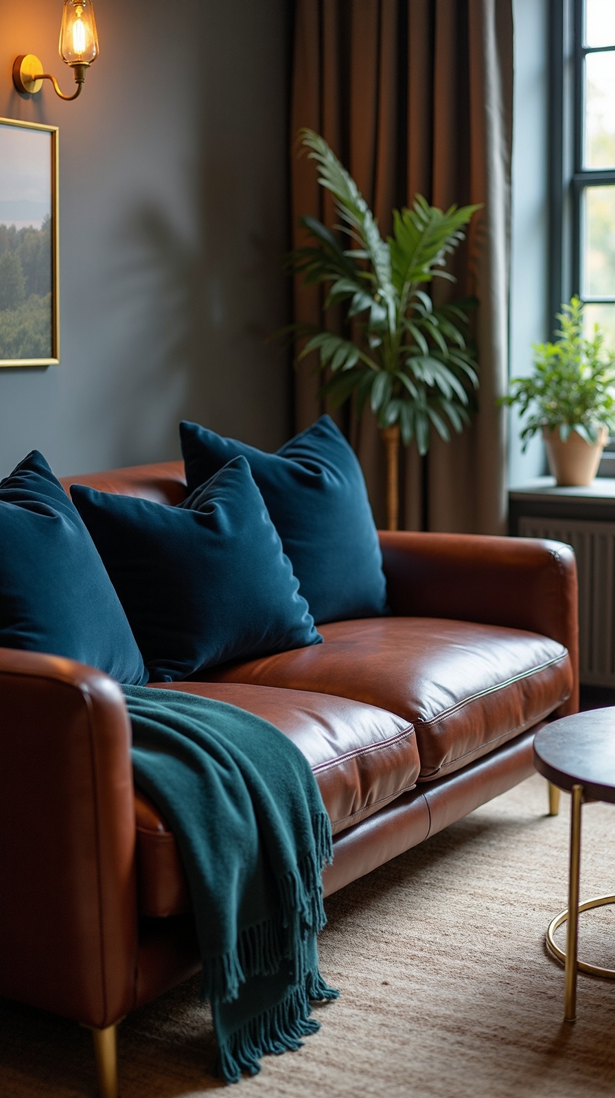 sophisticated neutral palette with rich accents