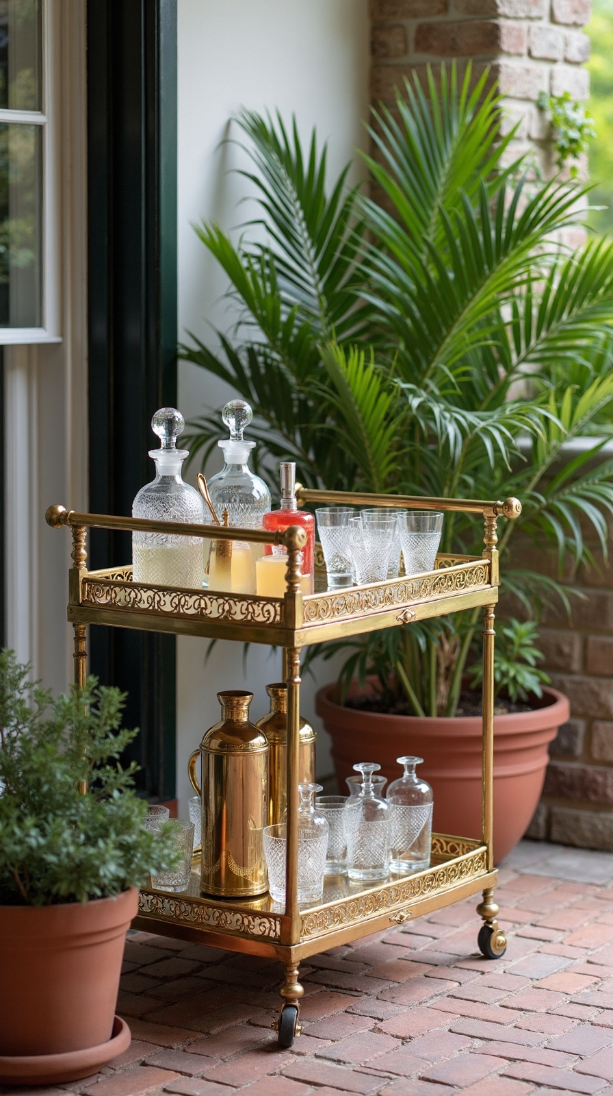 sophisticated outdoor cocktail entertainment stations