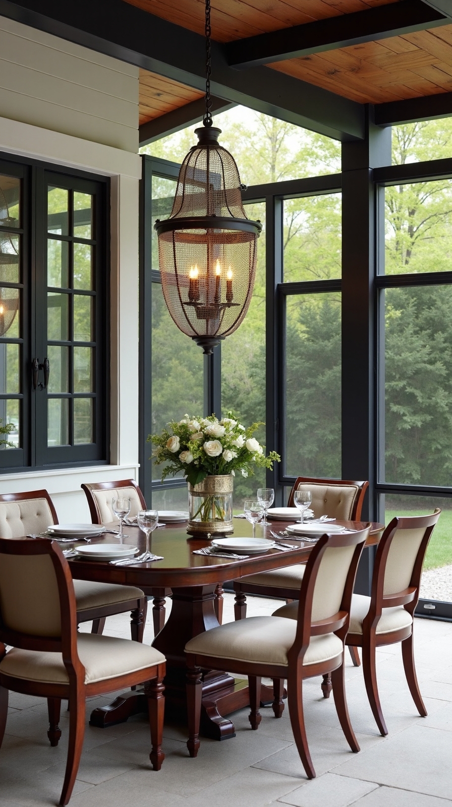 sophisticated outdoor dining sanctuary