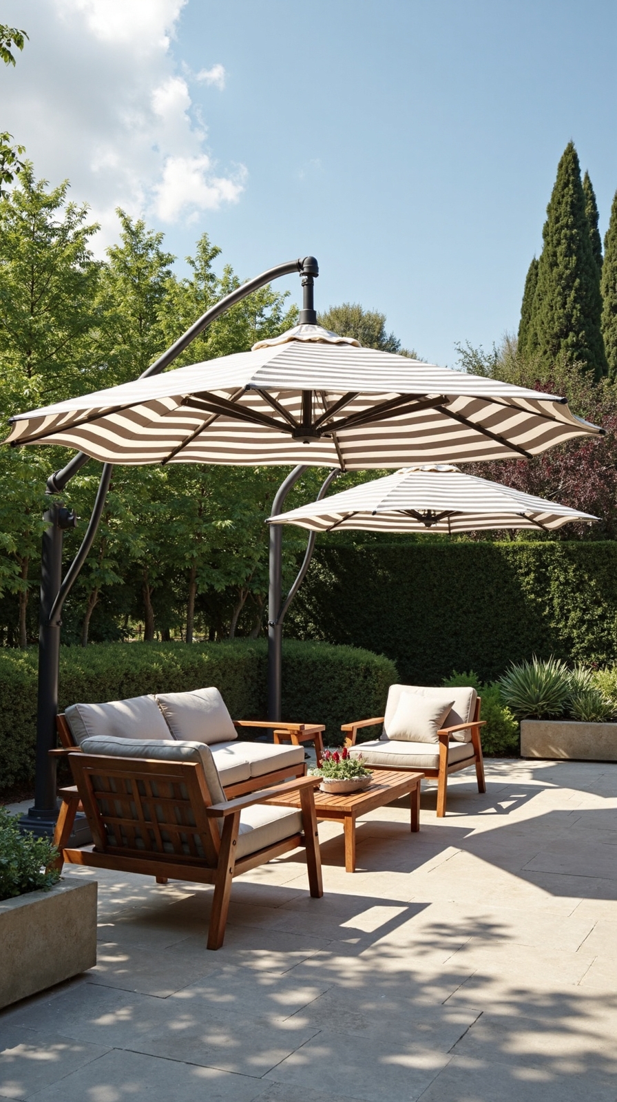 sophisticated outdoor living space protection