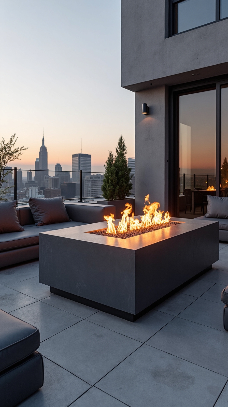 sophisticated portable customizable contemporary fire features