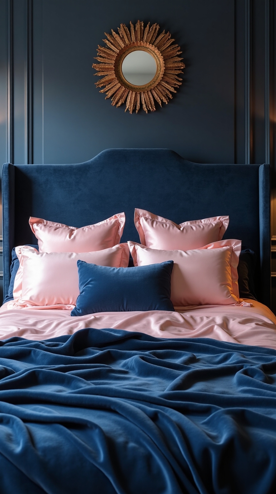 sophisticated romantic navy and blush