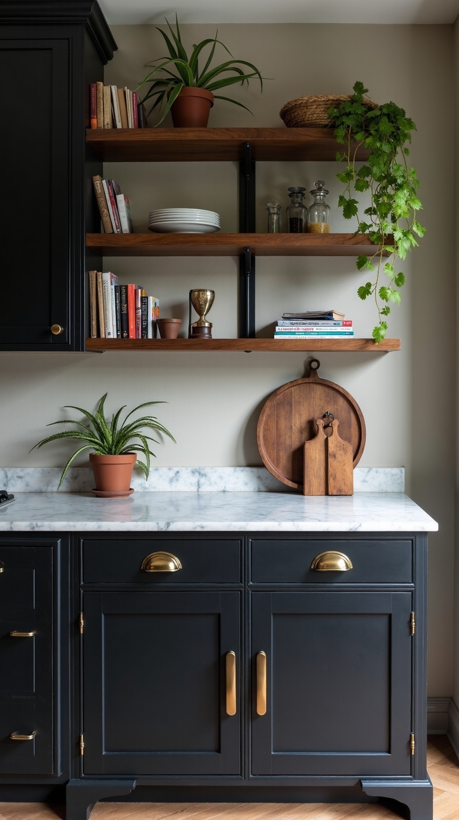 sophisticated texturally balanced curated storage solution