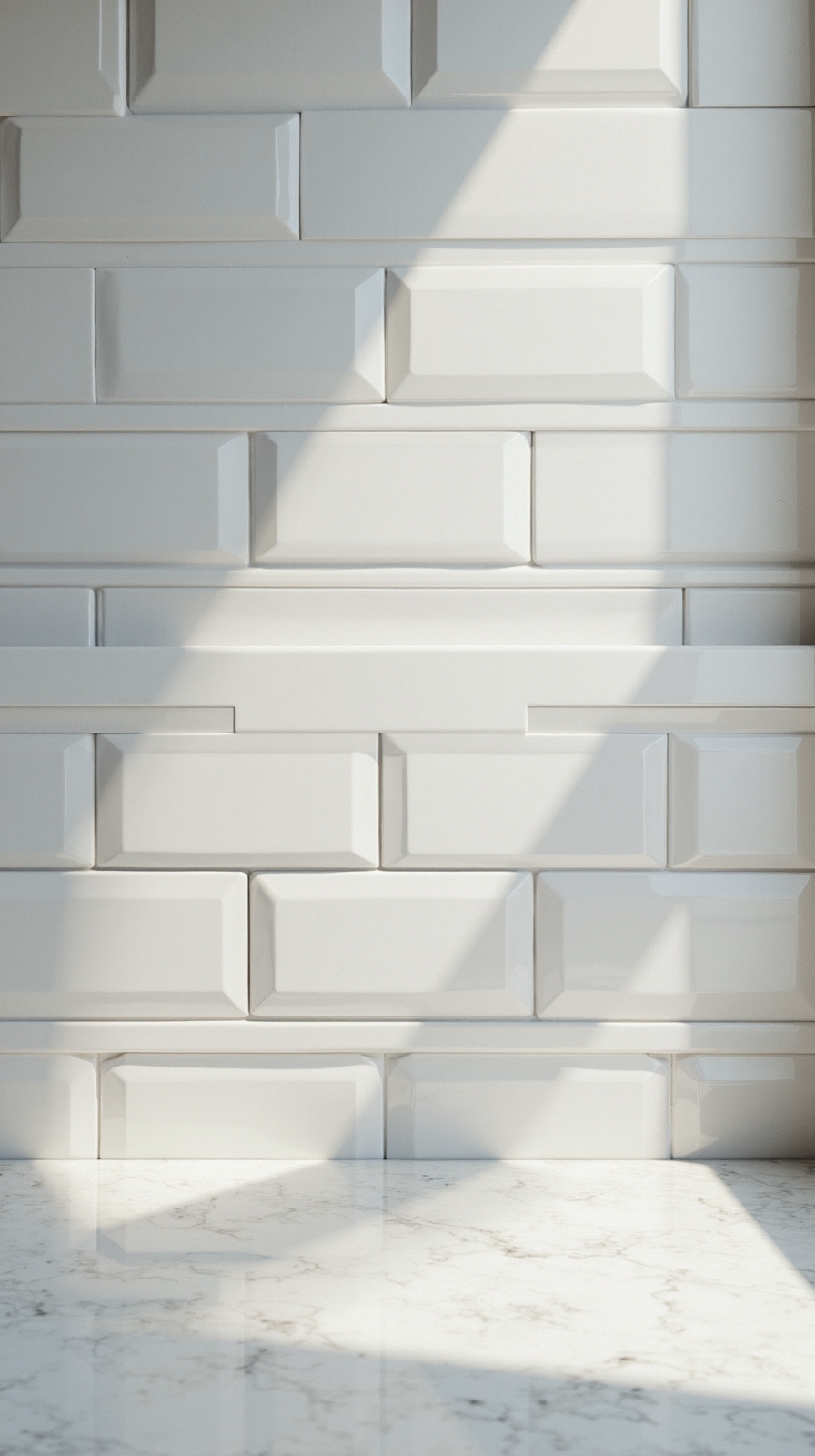 sophisticated three dimensional beveled edge tiles