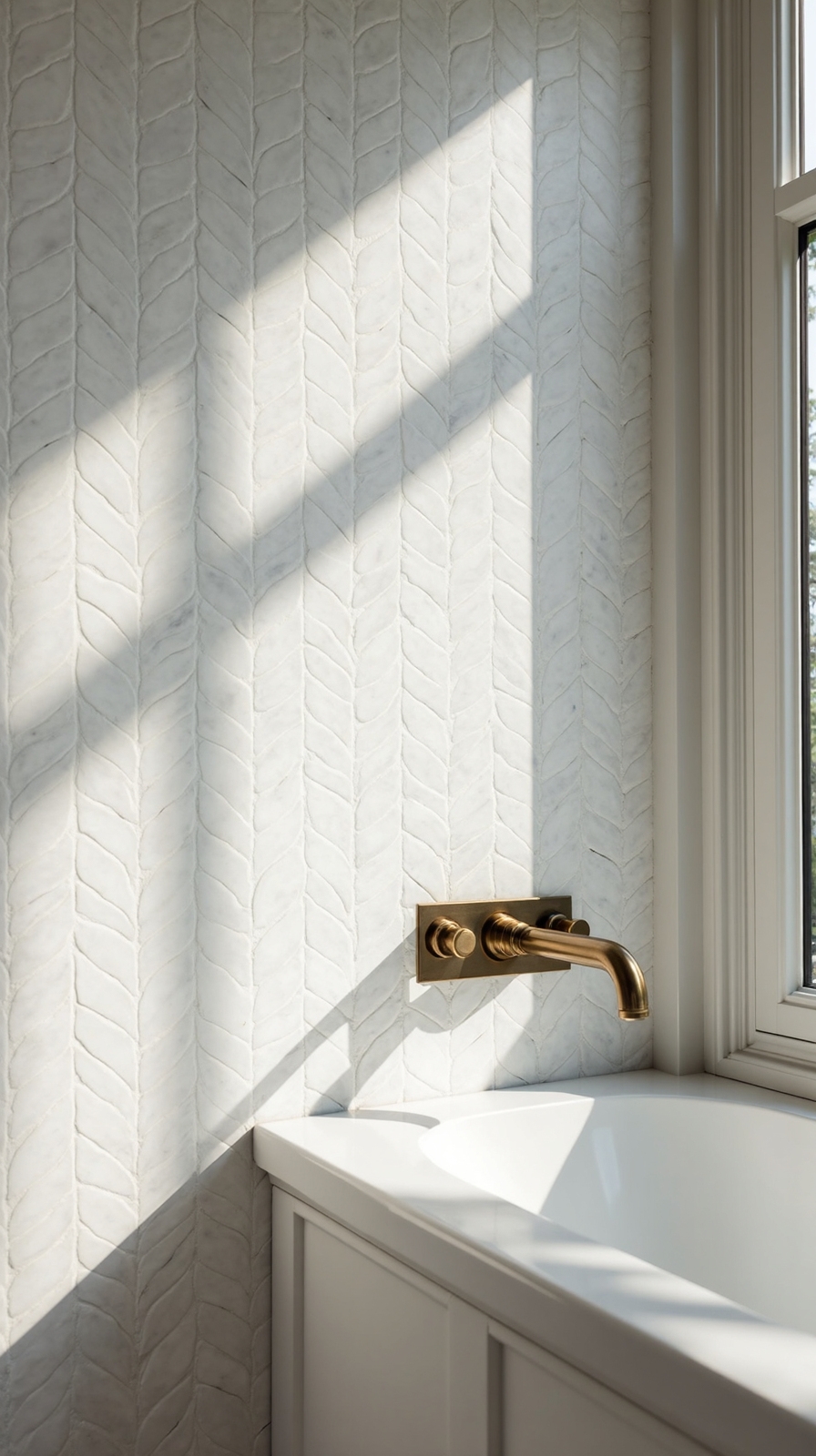 sophisticated visual drama through herringbone patterns