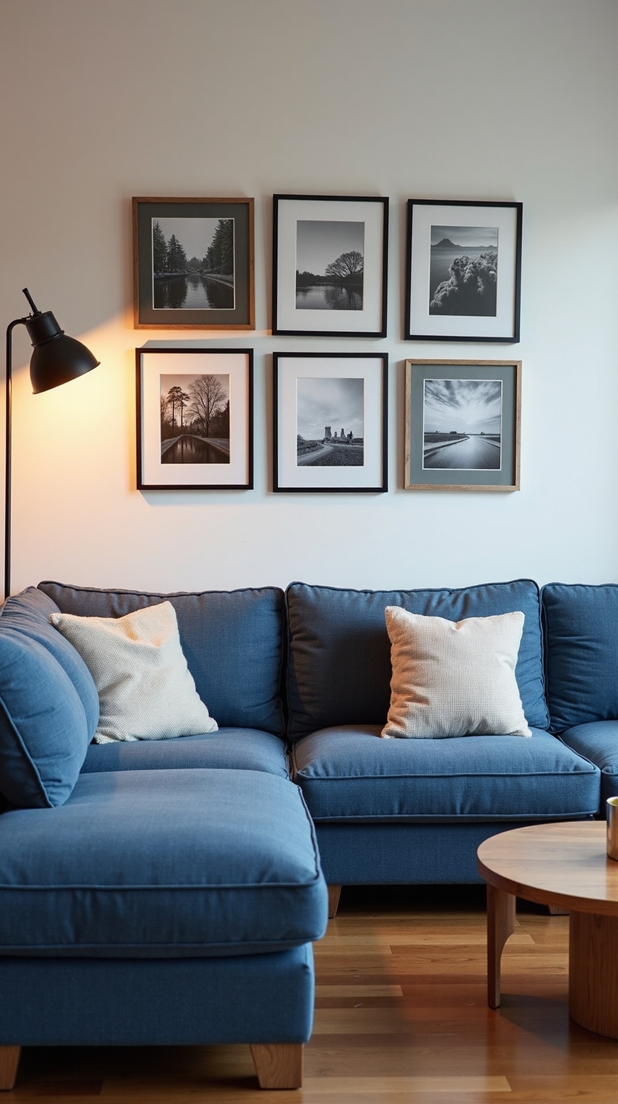 sophisticated yet casual gallery wall