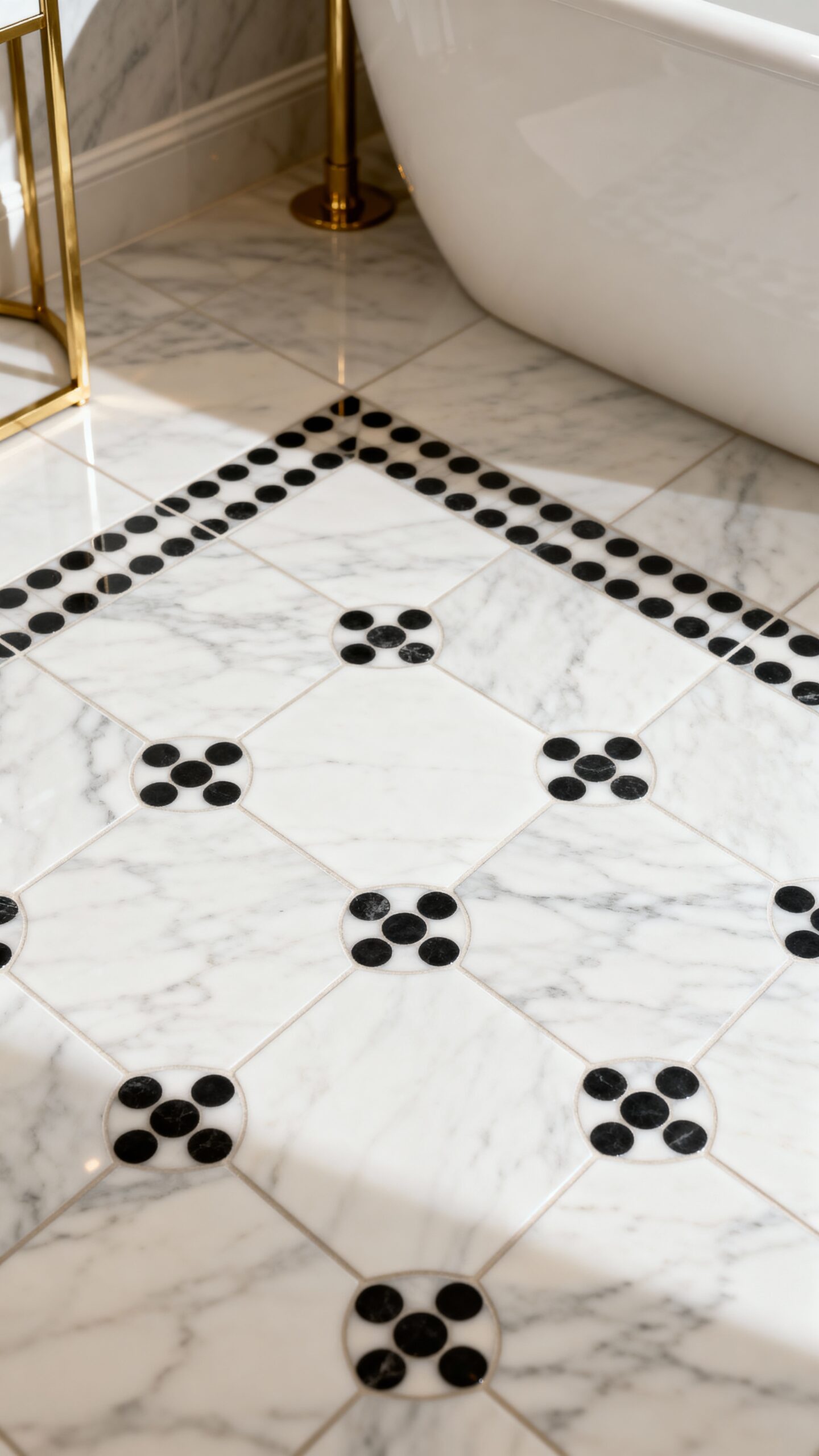 sophisticated yet whimsical marble polka dots