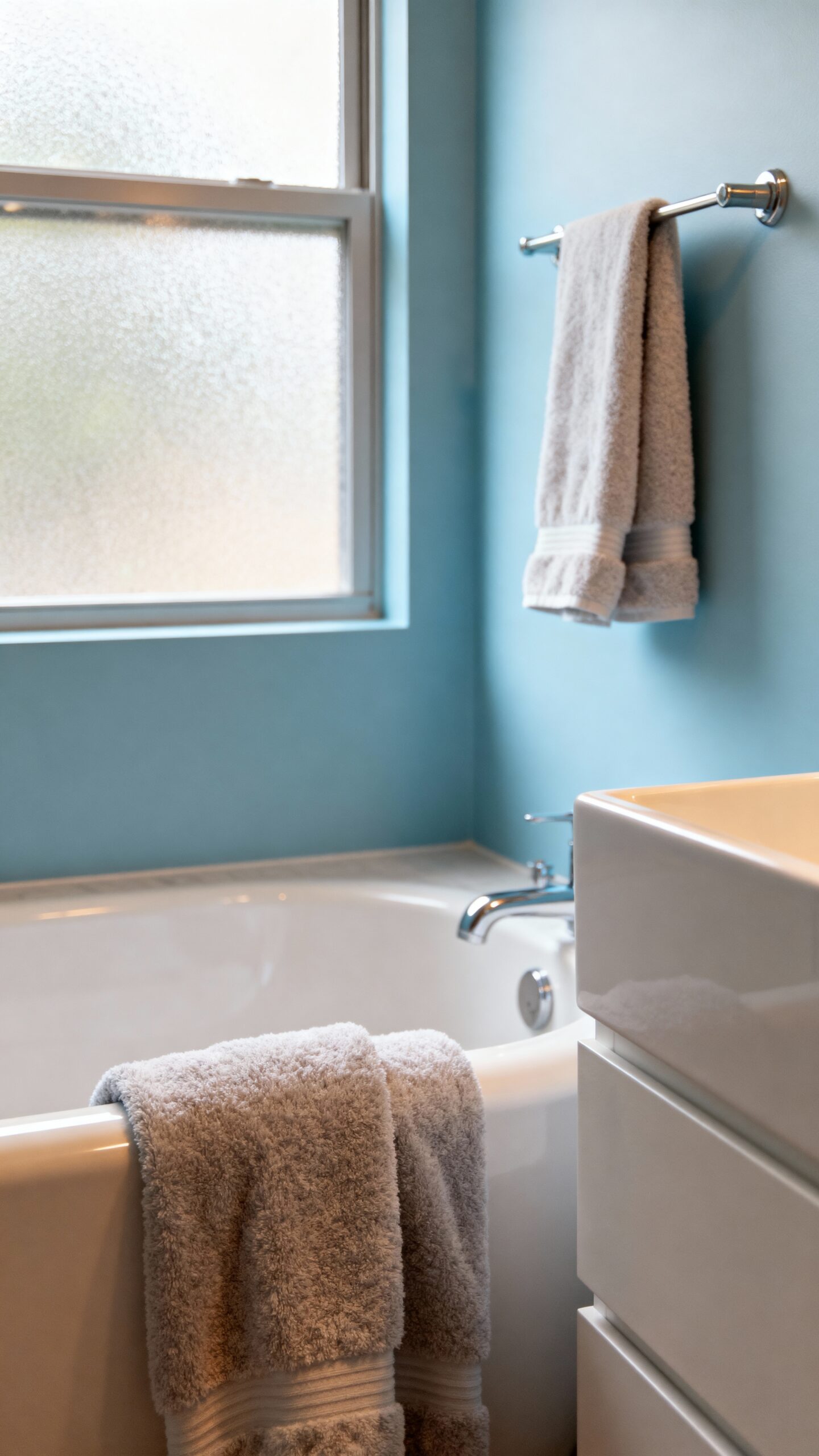 spa like serene powder blue sanctuary