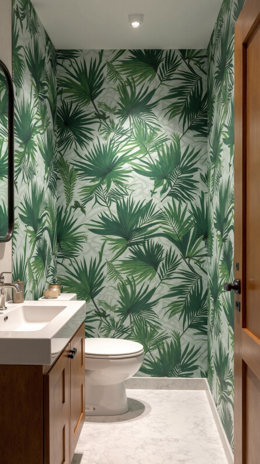 spa like tropical leaf wallpaper designs