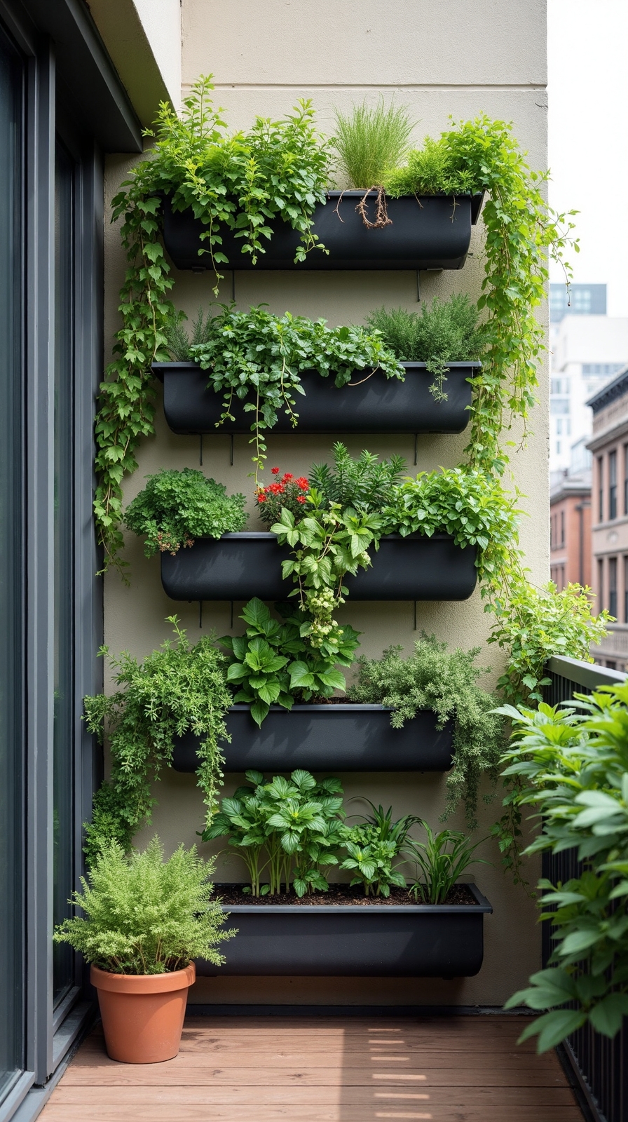 space efficient vertical gardening