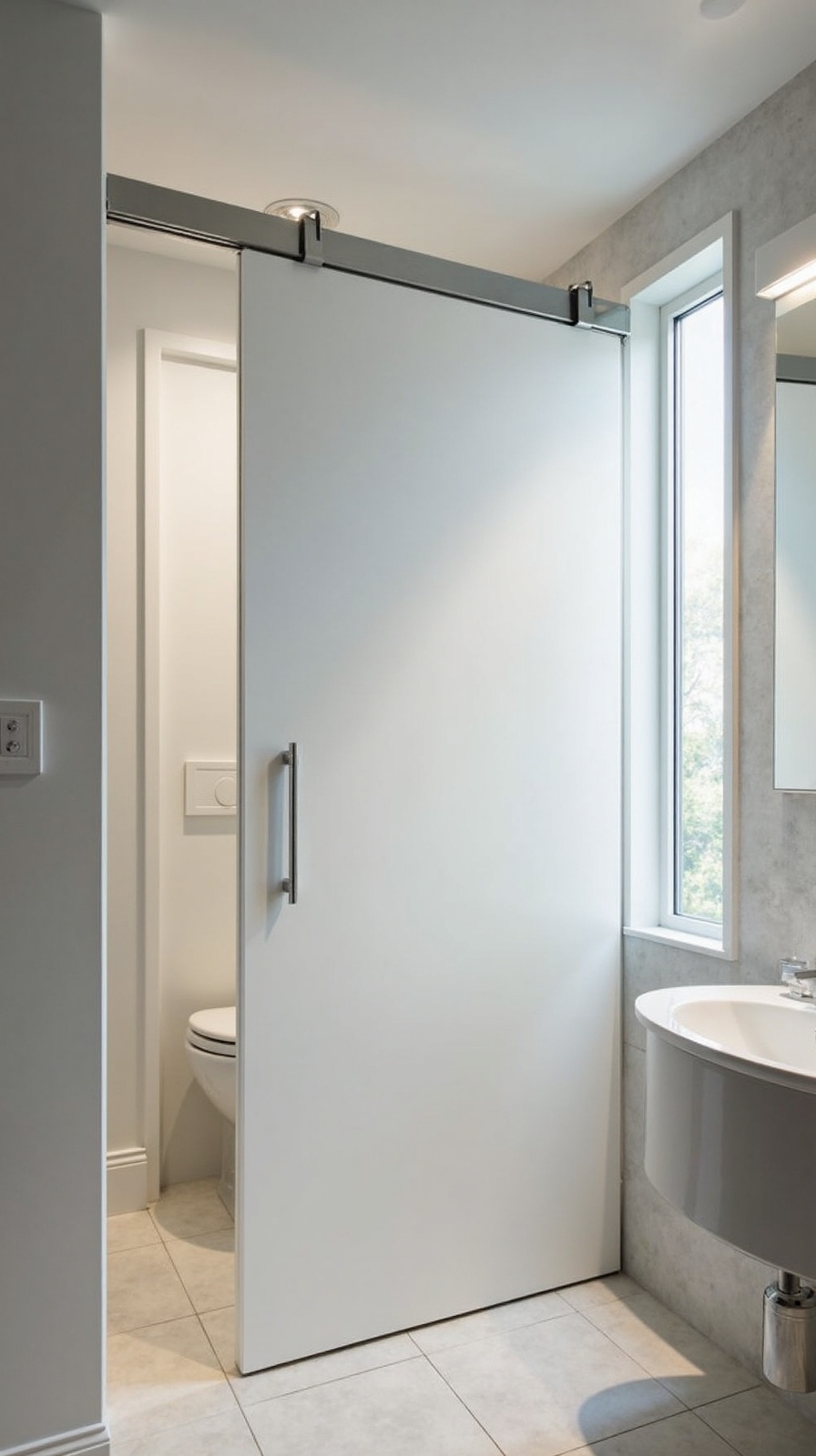 space saving ceiling mounted doors