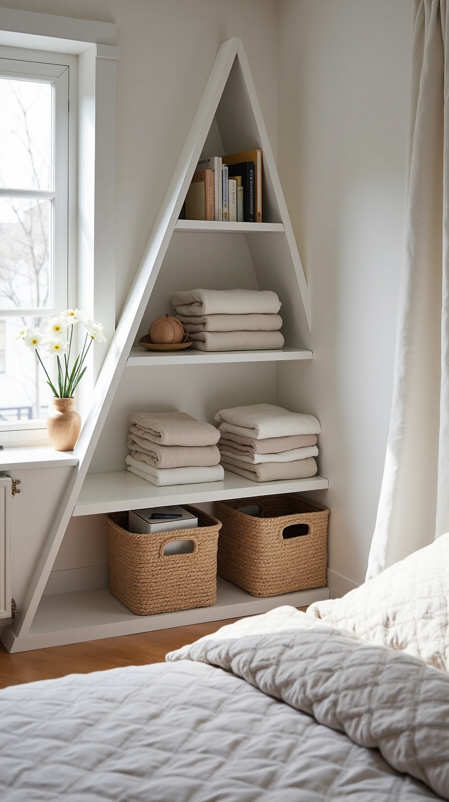 space saving corner shelving