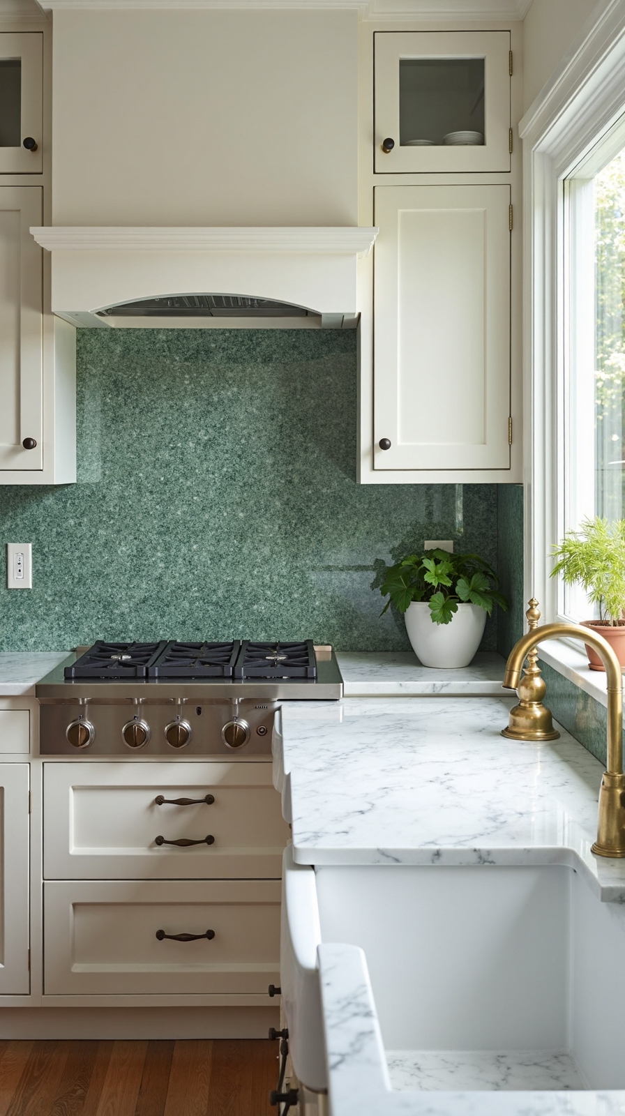 speckled mossy green terrazzo elegance