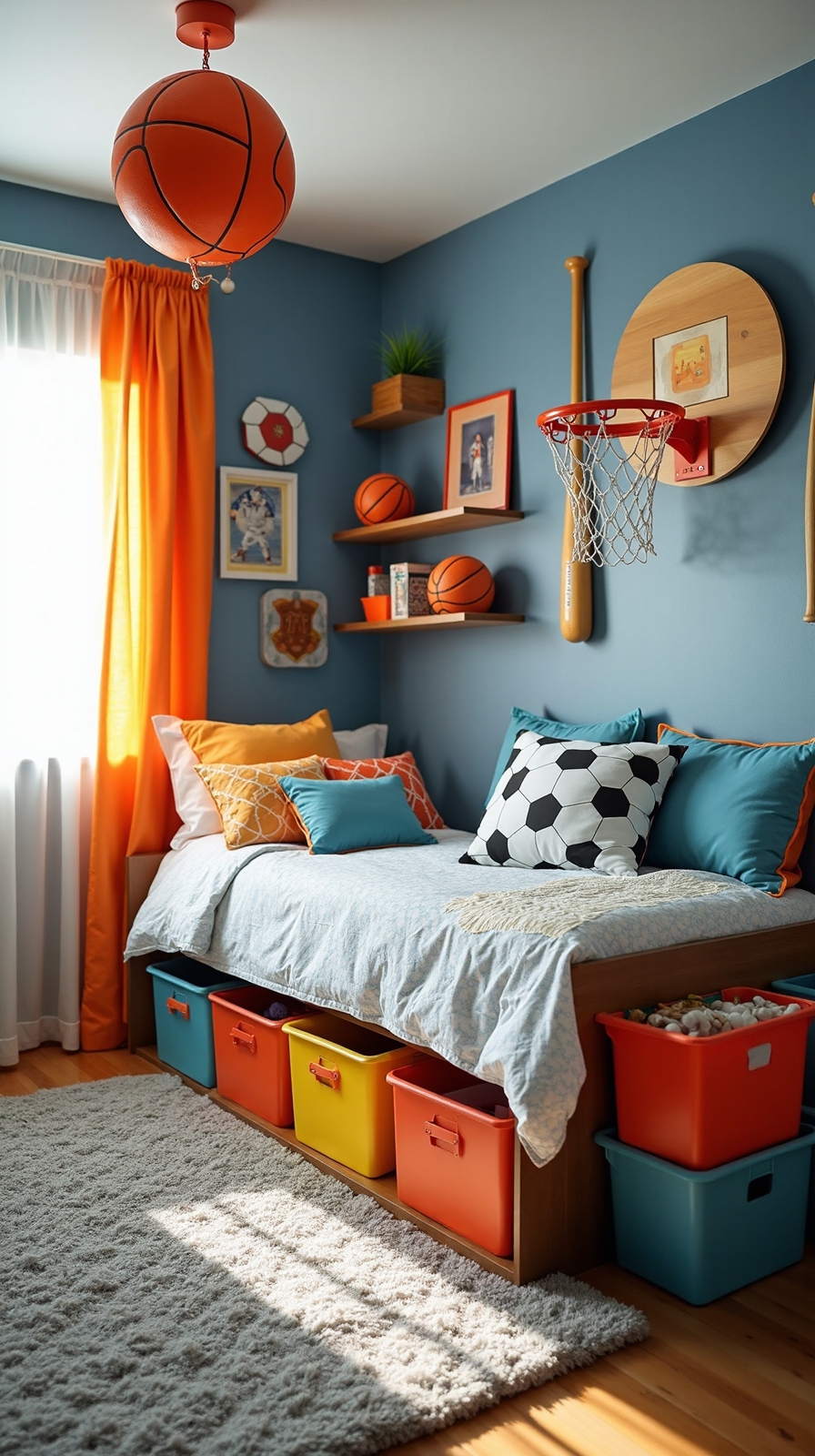 sports themed decor inspires active kids