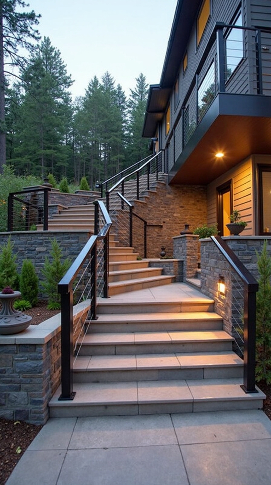 stepped outdoor access platforms enhance safety