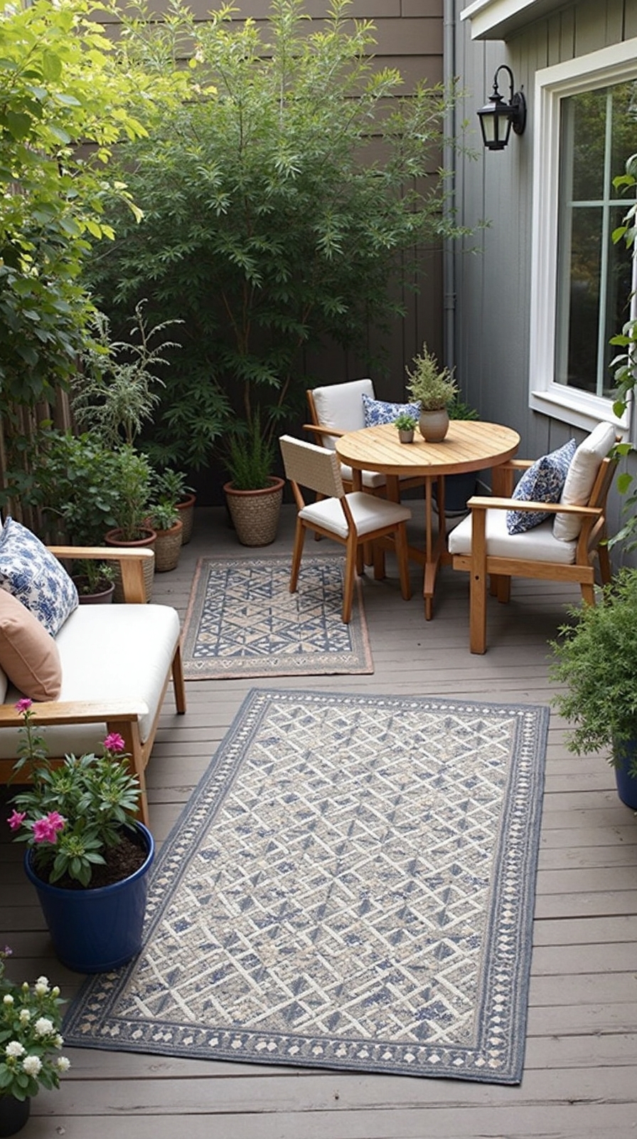 strategically defined outdoor living zones