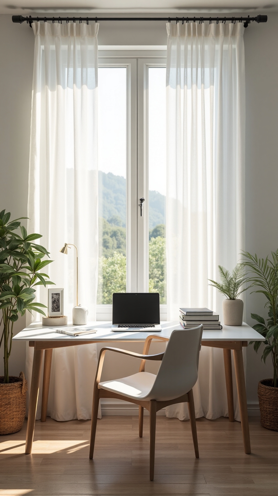 strategically positioned natural window lighting