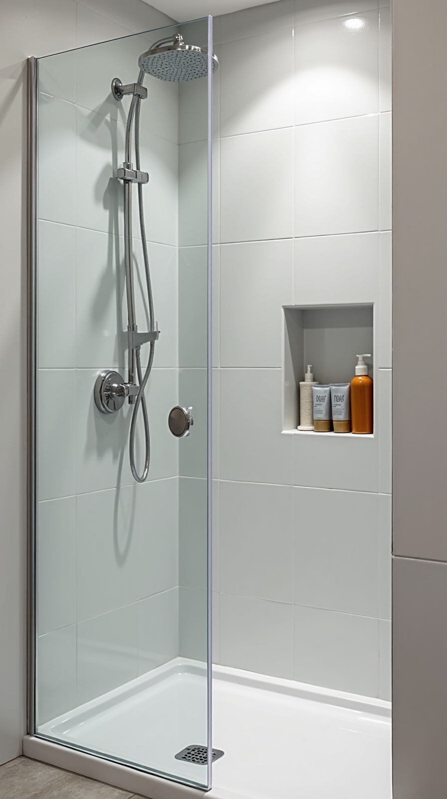 streamlined shower storage solution