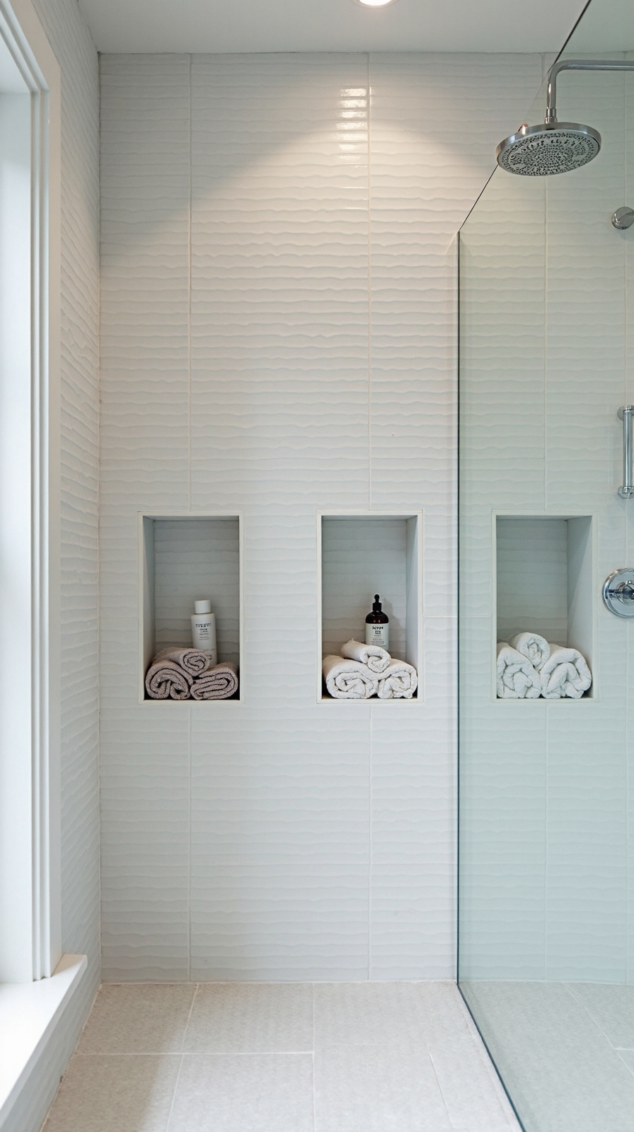 streamlined shower storage solutions