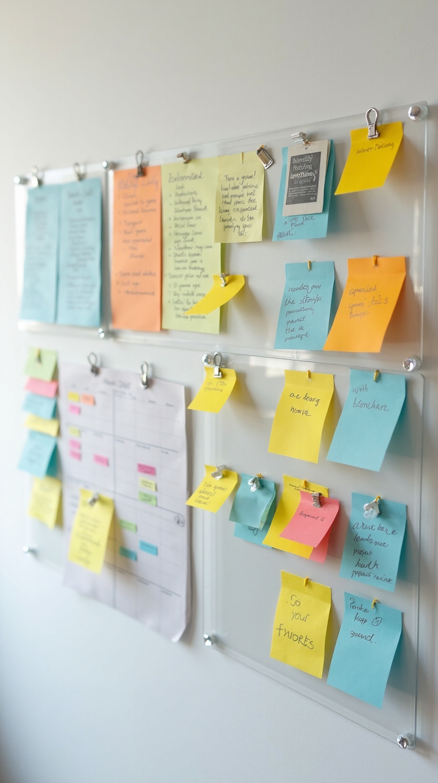 streamlined transparent organizational wall solution