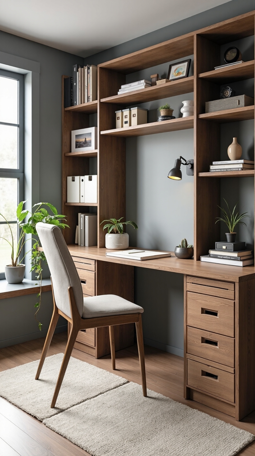 streamlined workspace with secure storage